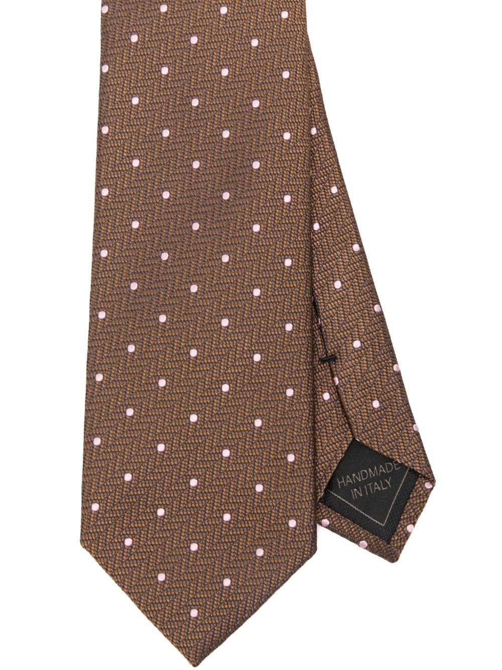 dot-pattern silk tie - 3