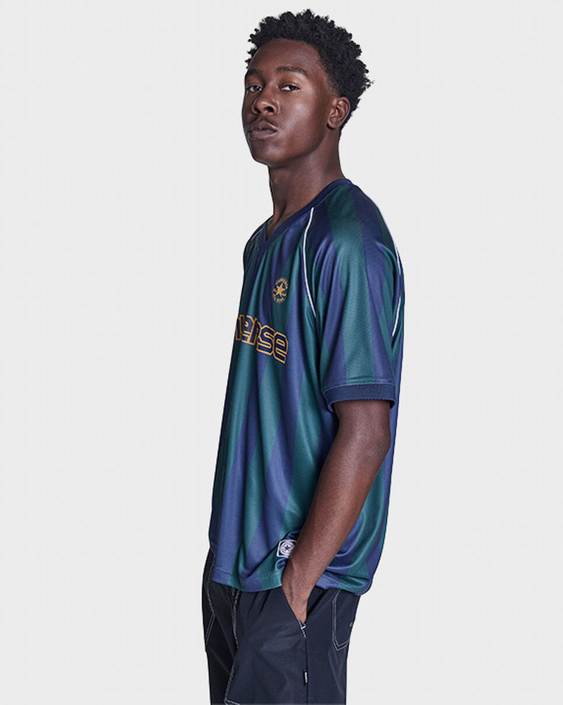 Striped Relaxed Soccer Jersey 3