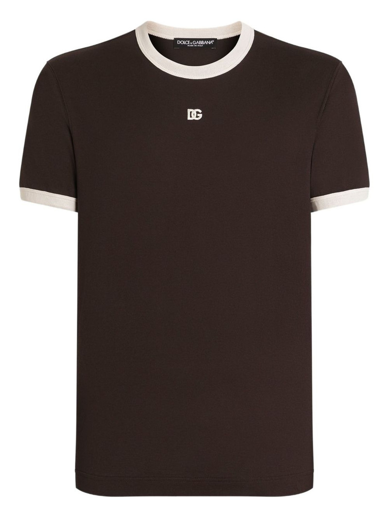 logo-embroidered T-shirt 1