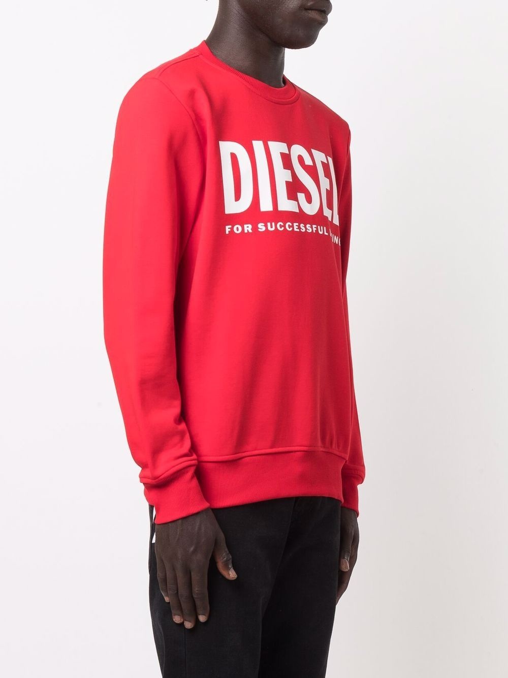 logo-print cotton sweatshirt - 3