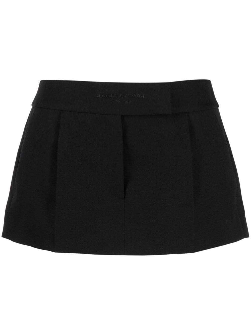 tailored wool mini skorts - 1