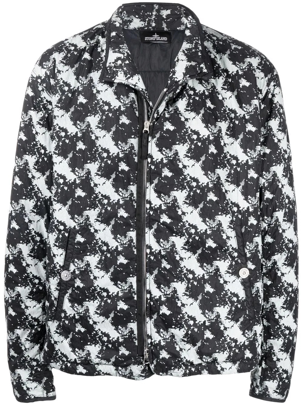 graphic print bomber jacket - 1