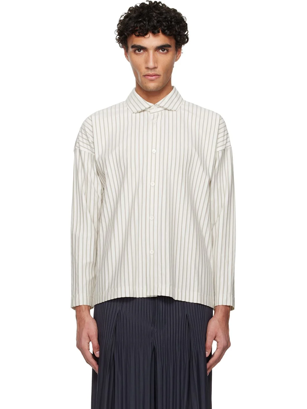 White Stripe Jersey Shirt - 1