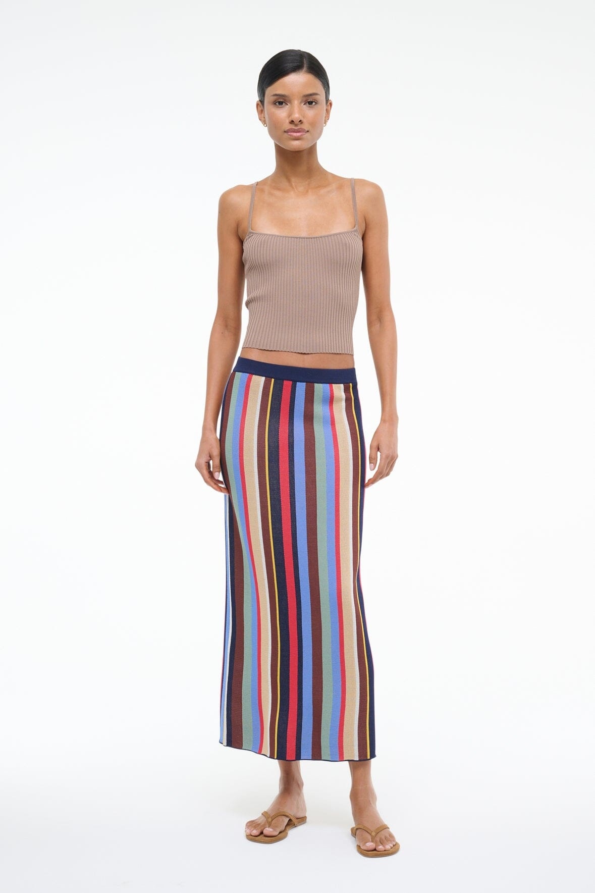 STAUD KARINA SKIRT MARKET STRIPE - 4