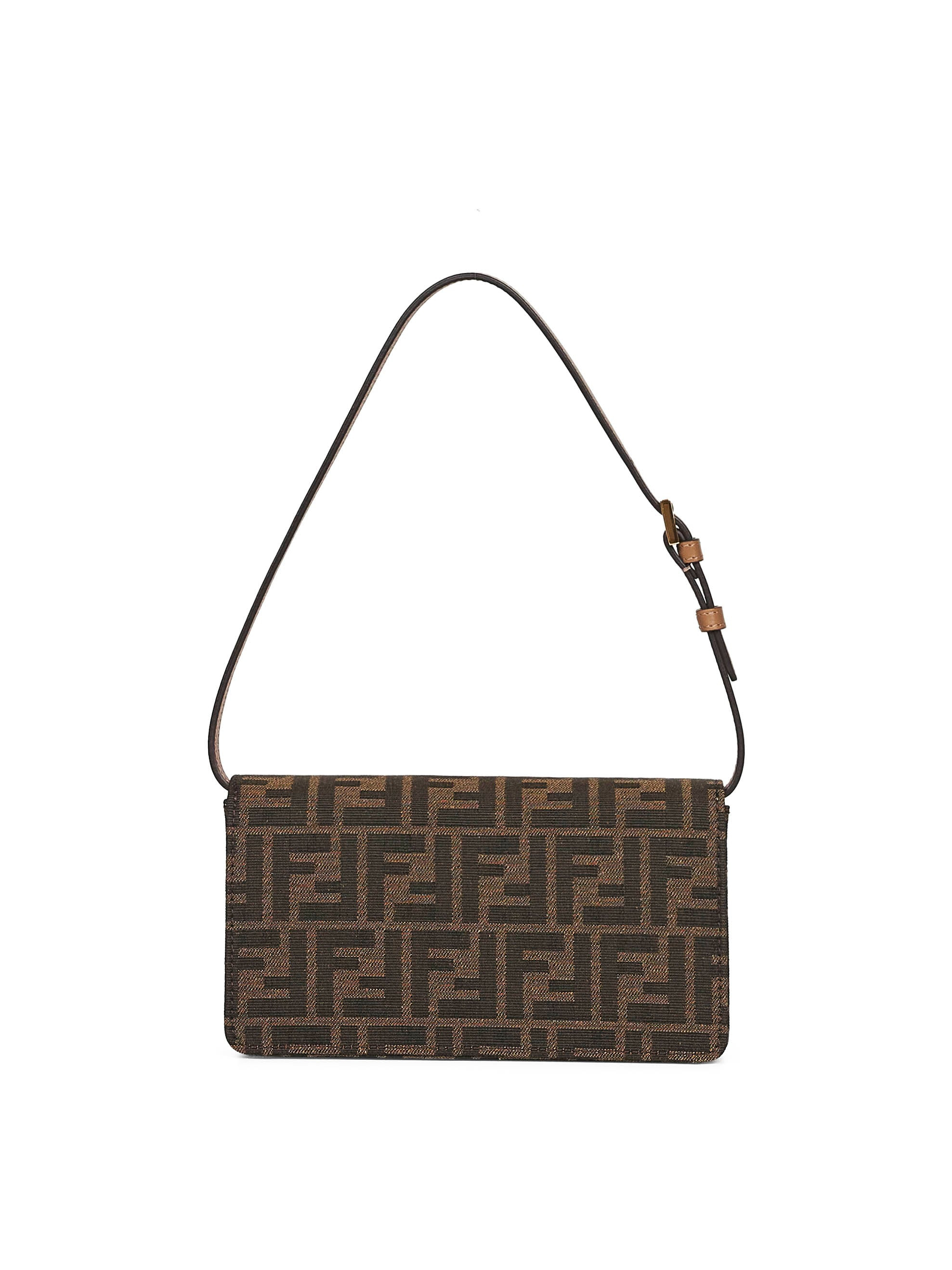 Fendi Women Brown Wallet On Chain Baguette Minibag - 3