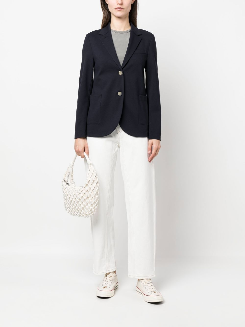 round hem blazer - 2