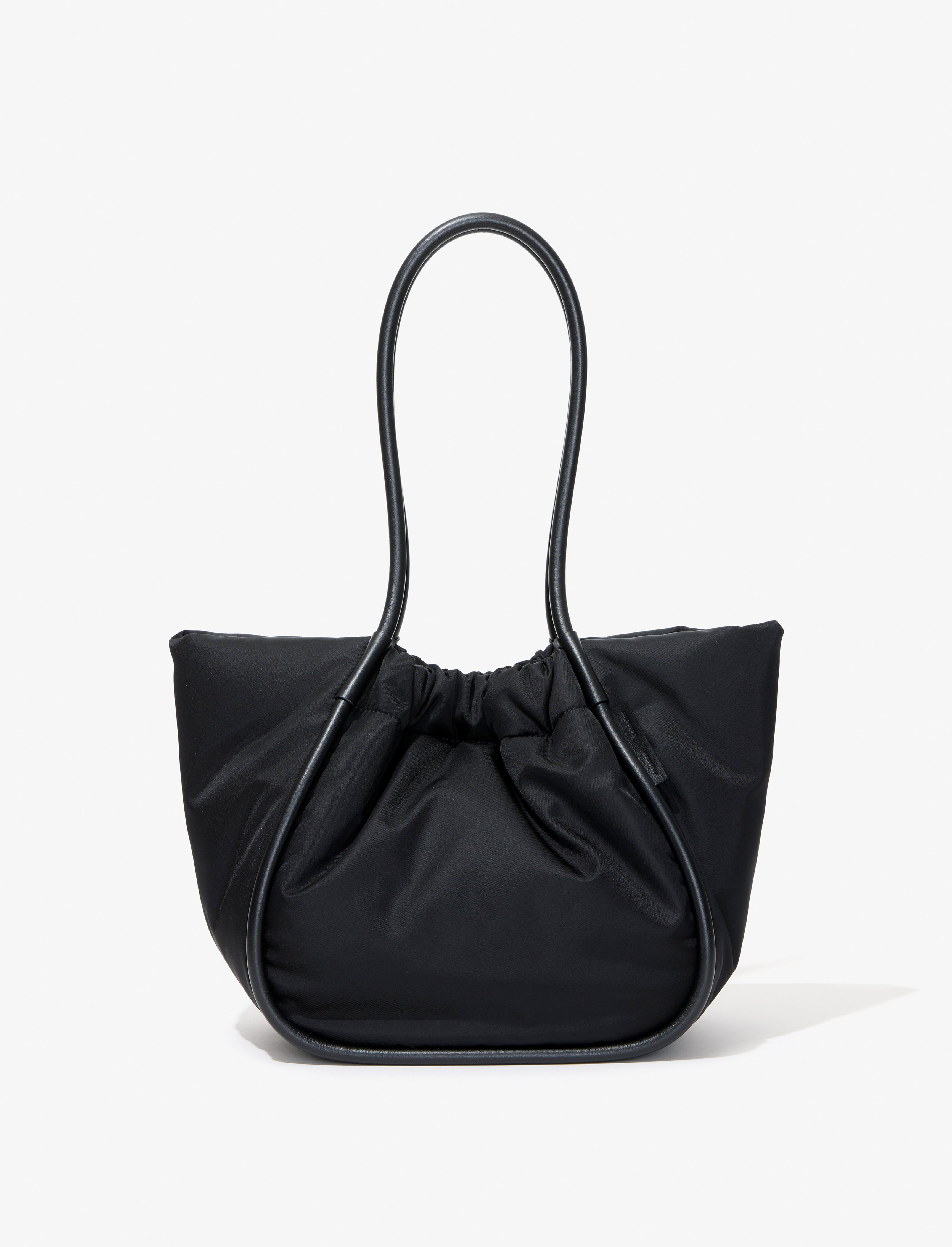 Large Ruched Tote in Puffy Nylon - 1