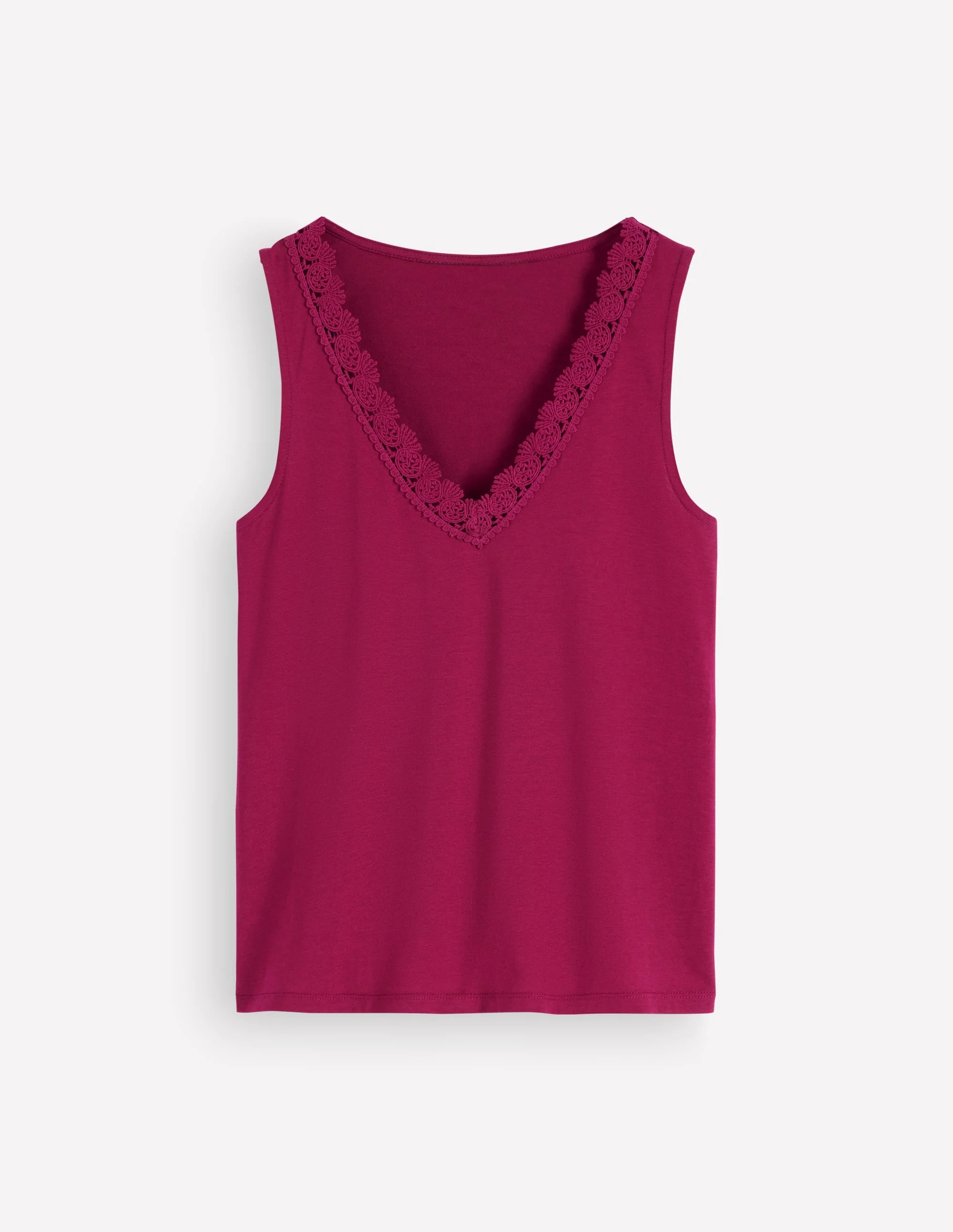 Supersoft V Neck Trim Vest-Beetroot Red - 1