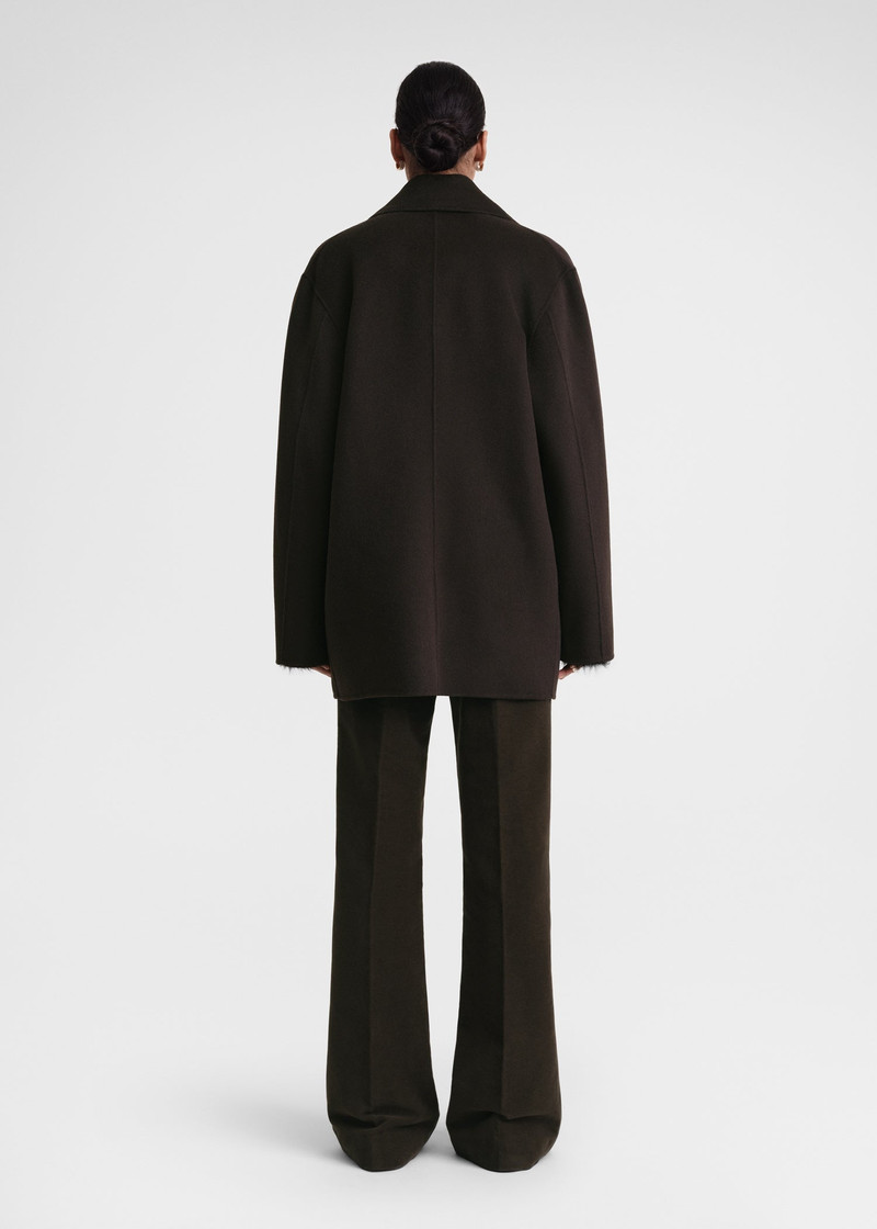 Wool doublé peacoat espresso 4