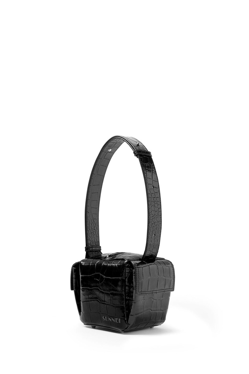 SUNNEI LACUBETTO BAG / black croco outlook