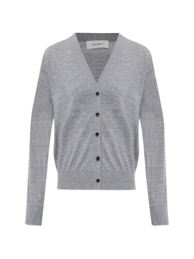 buttoned V-neck cardigan 1
