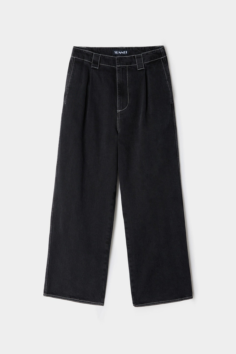 SUNNEI RIC PANTS / denim black outlook