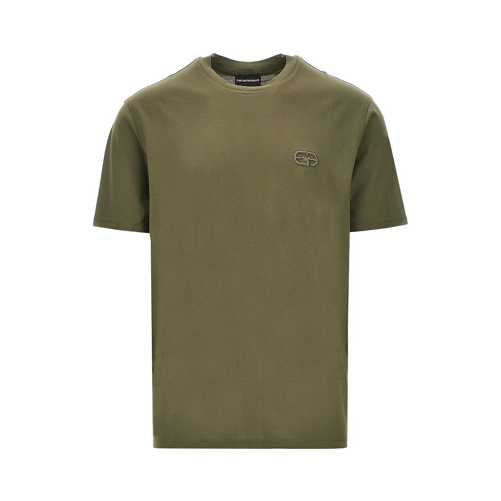 LYOCELL-BLEND JERSEY T-SHIRT WITH EMBROIDERY - 1
