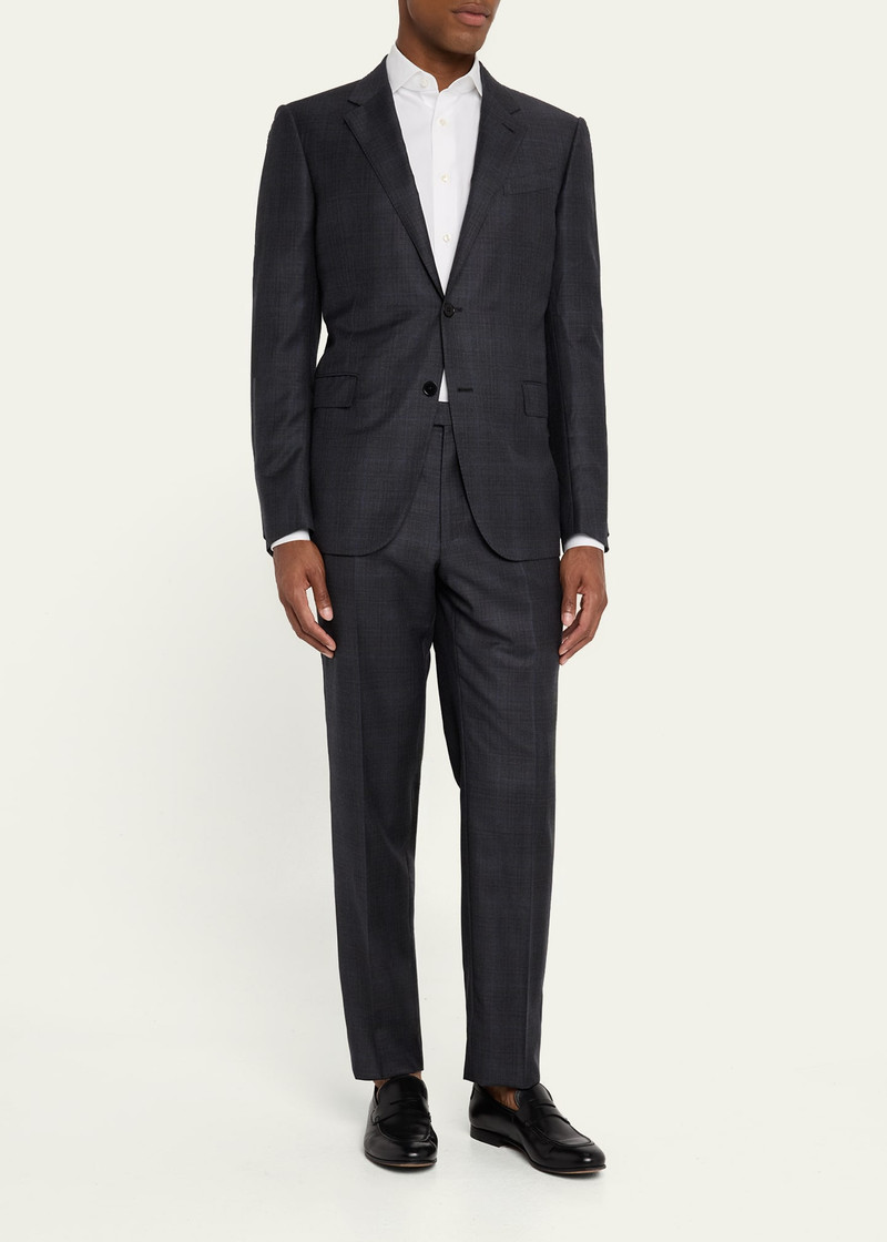 ZEGNA Men's Wool Windowpane Plaid Two-Piece Suit outlook