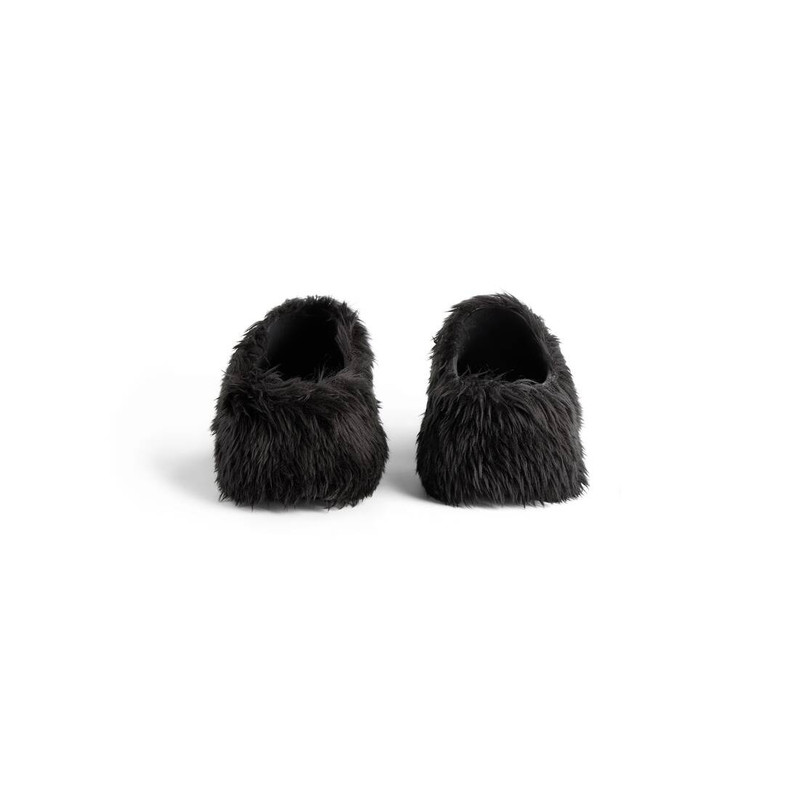 BALENCIAGA Women's Crocs™ Mule Fake Fur  in Black outlook