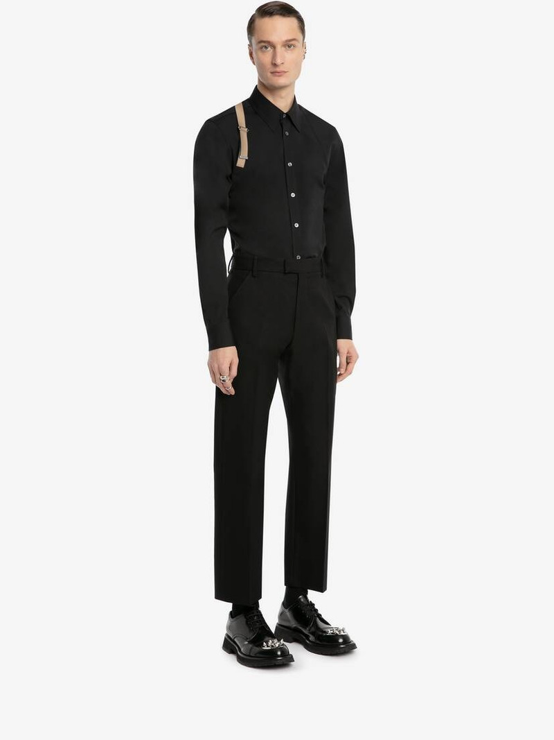 Alexander Mcqueen Signature Harness Shirt in Black/beige 3