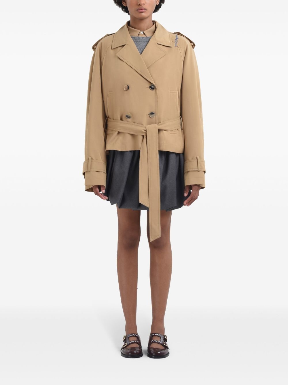 double-breasted trench jacket - 2