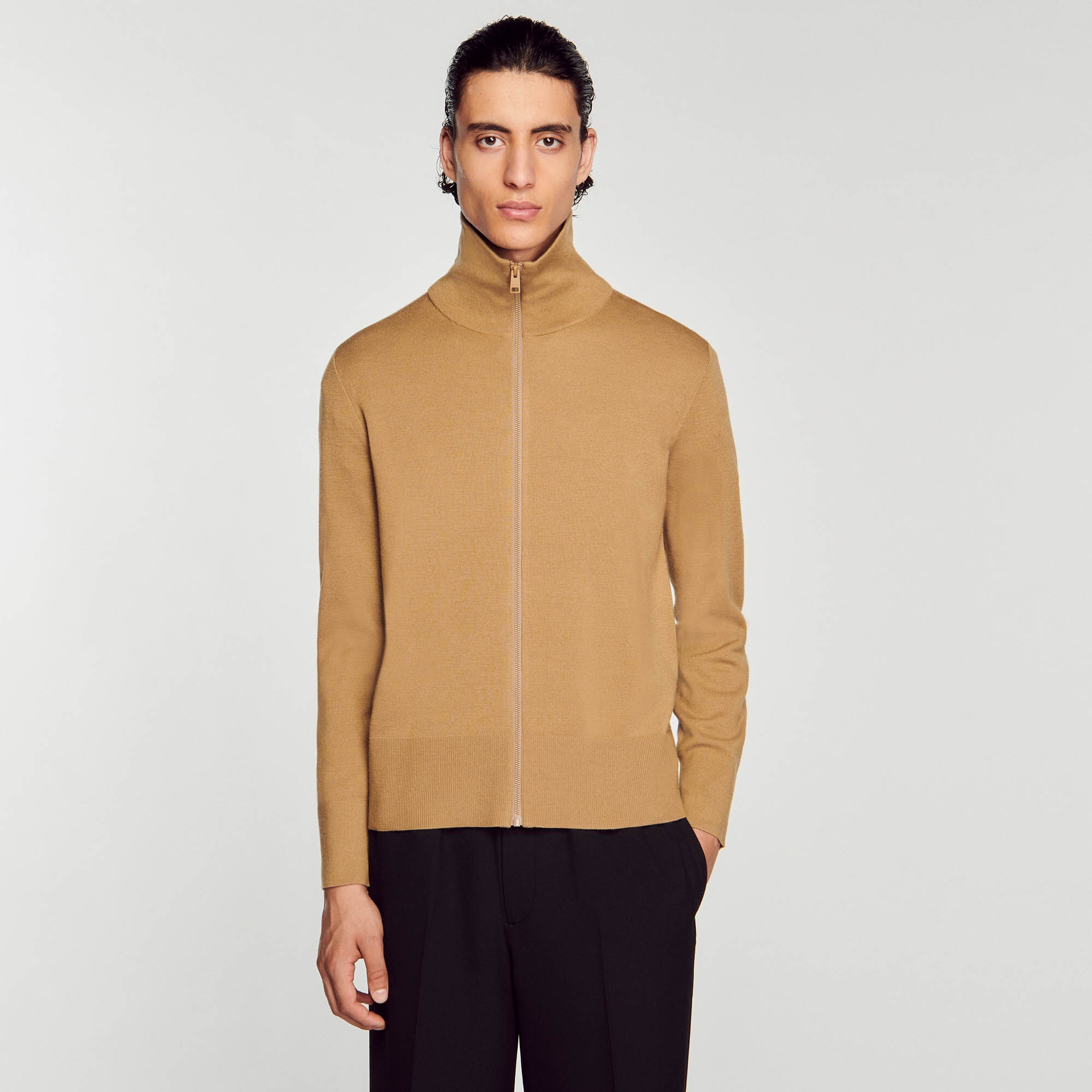 ZIP-UP WOOL CARDIGAN - 5