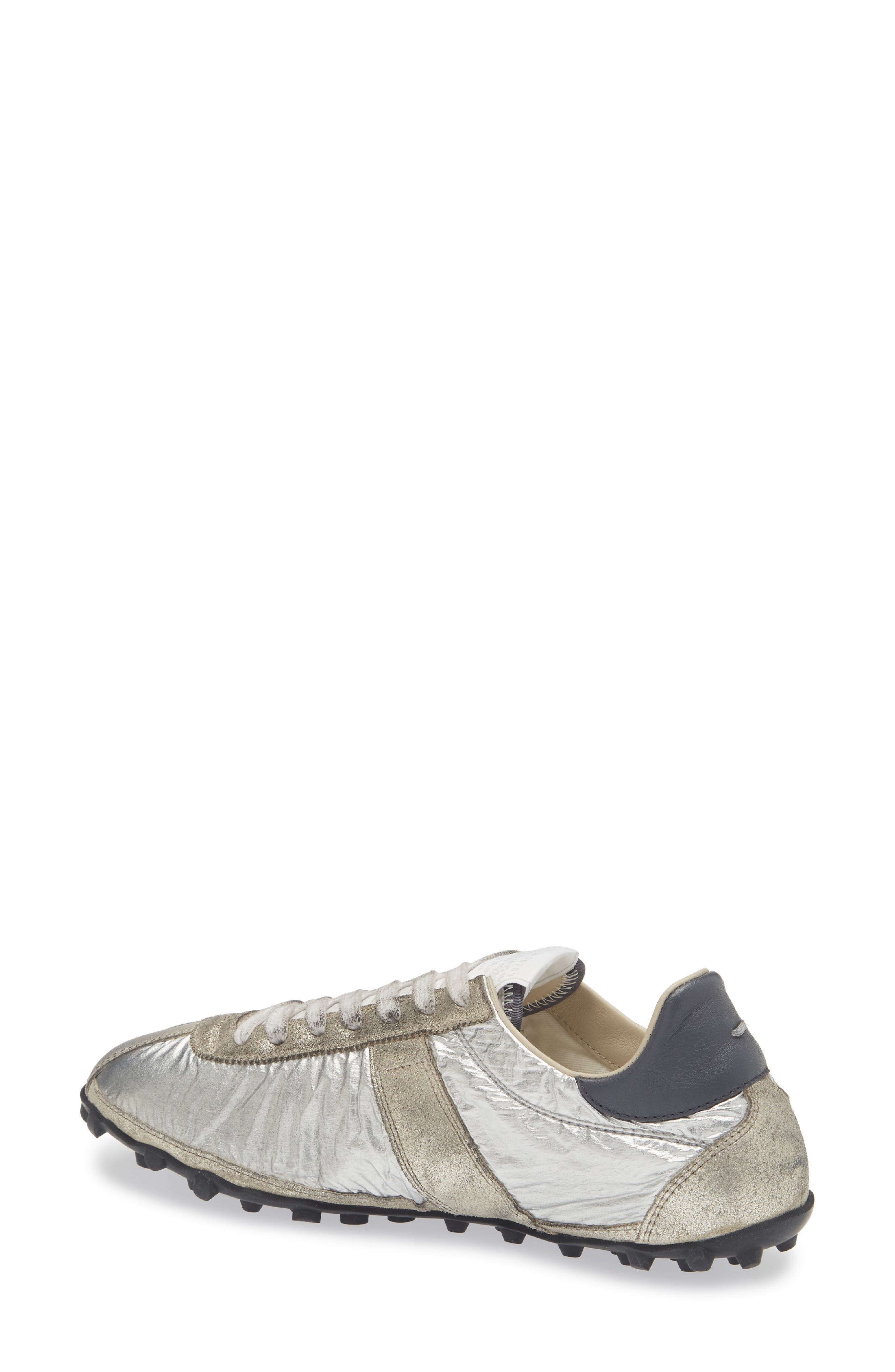Maison Margiela Sprinters Low Top Sneaker in Silver/White/Natural at Nordstrom - 2