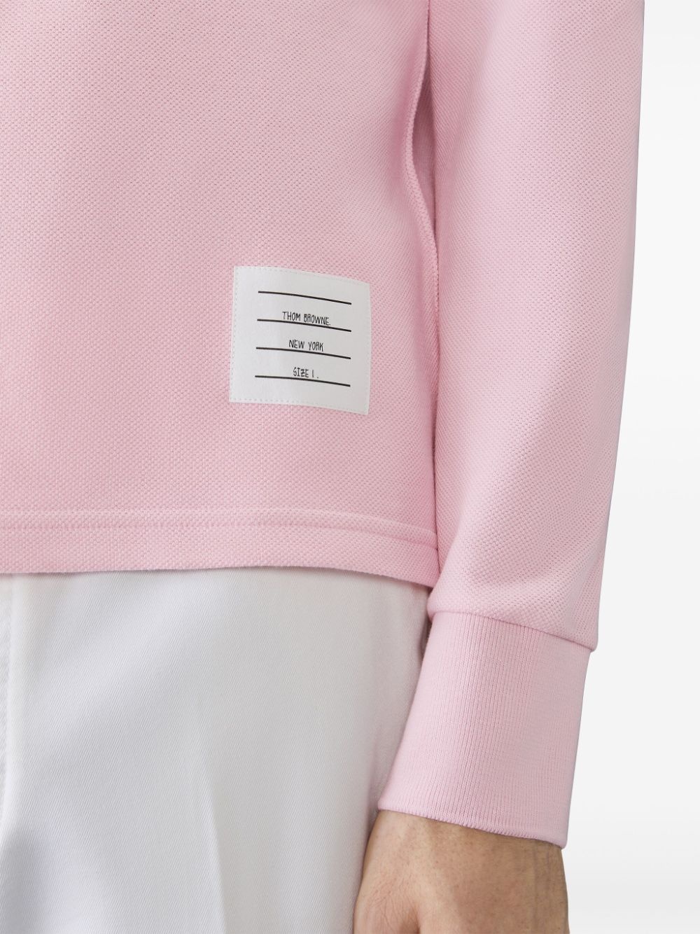 three-stripe long-sleeved polo shirt - 5