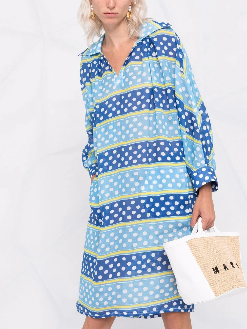 striped polka dot dress - 5