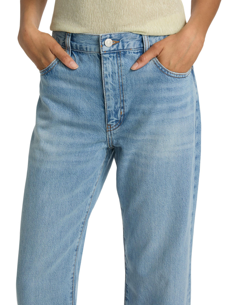 Women's Off Duty Hang Stretch-Cotton Straight-Leg Crop Jeans - Frey 6