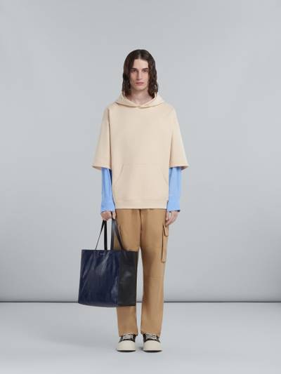 Marni MUSEO SOFT BAG IN BLUE AND BLACK LEATHER outlook