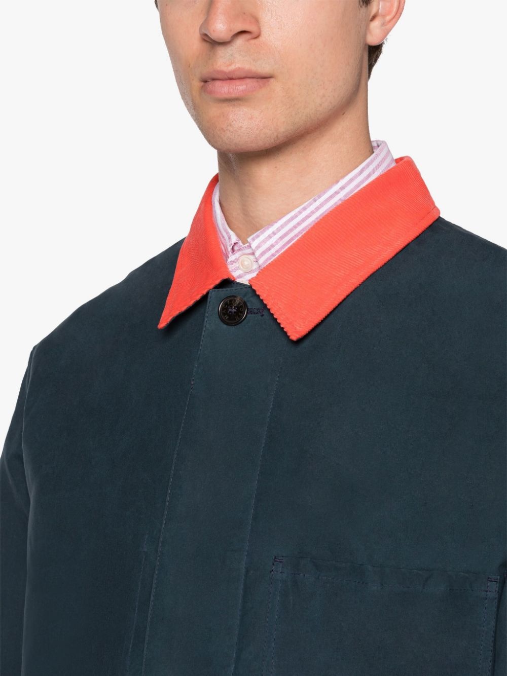 DRIZZLE INDIGO WAXED COTTON CHORE JACKET - 5