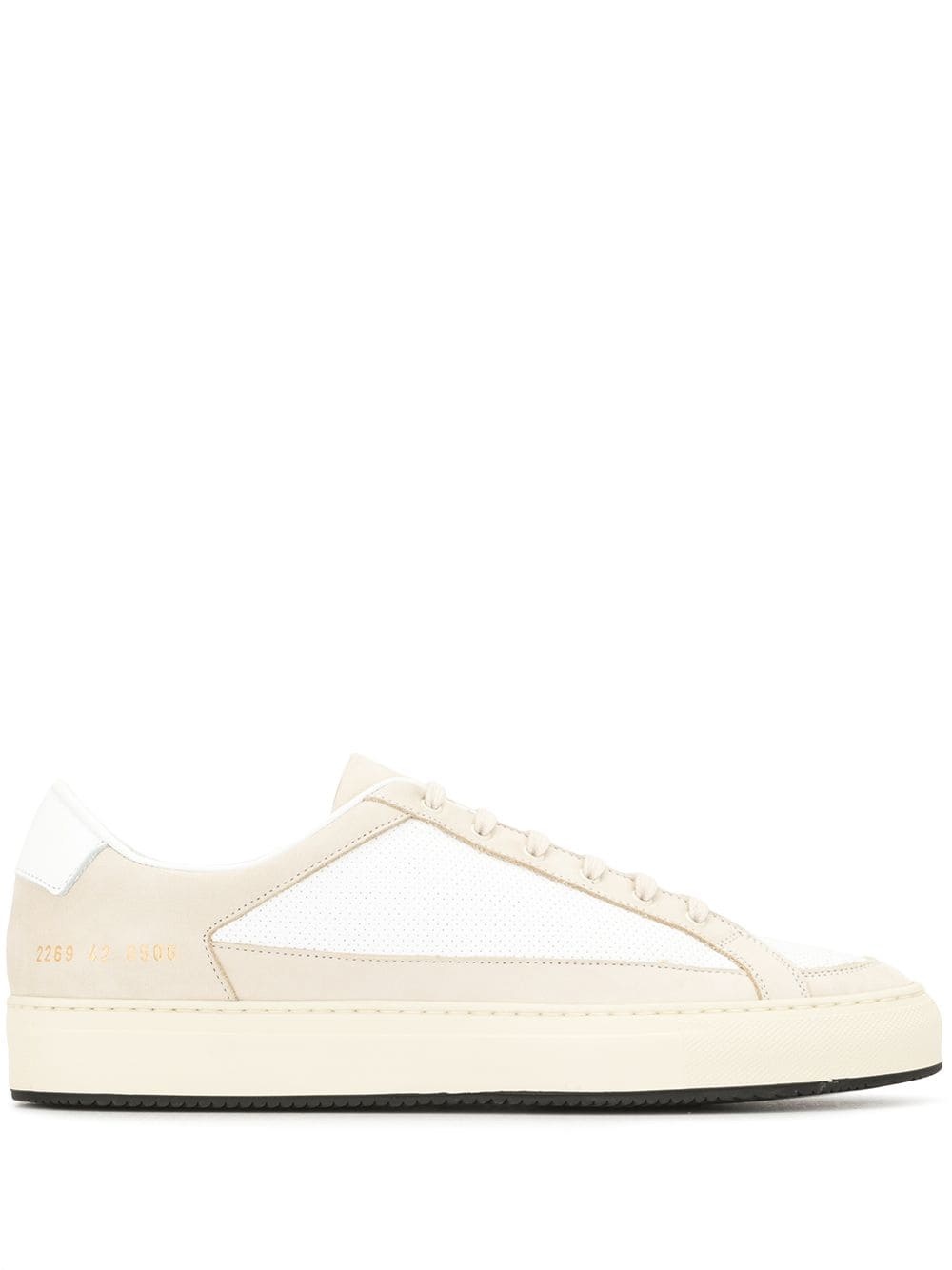 low top panelled sneakers - 1