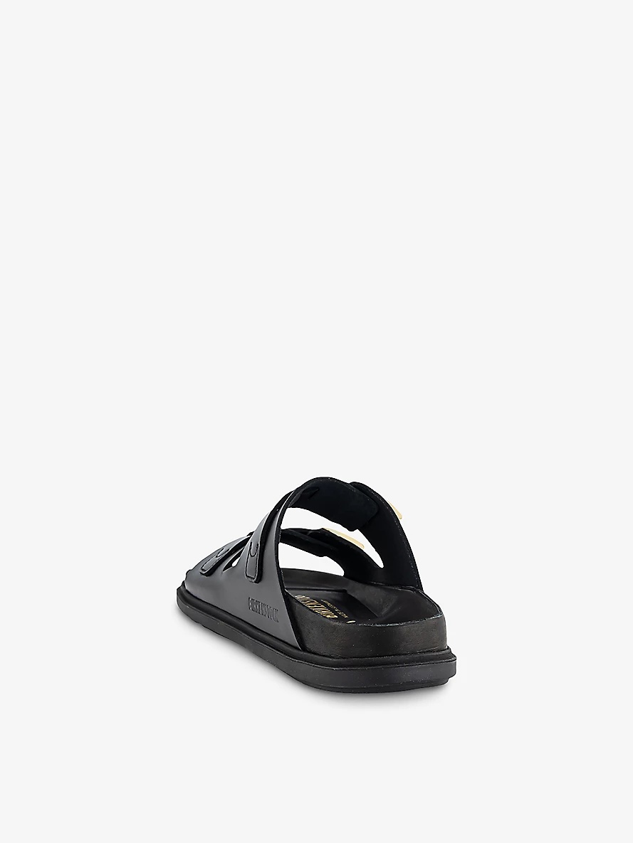 St Barths Two-Buckle Leather Sandals - 4