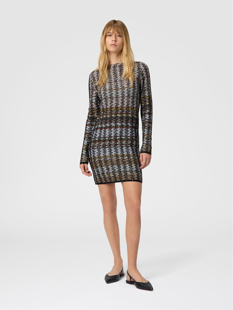 Missoni Mini Dress with Chevron and Stripe Pattern outlook