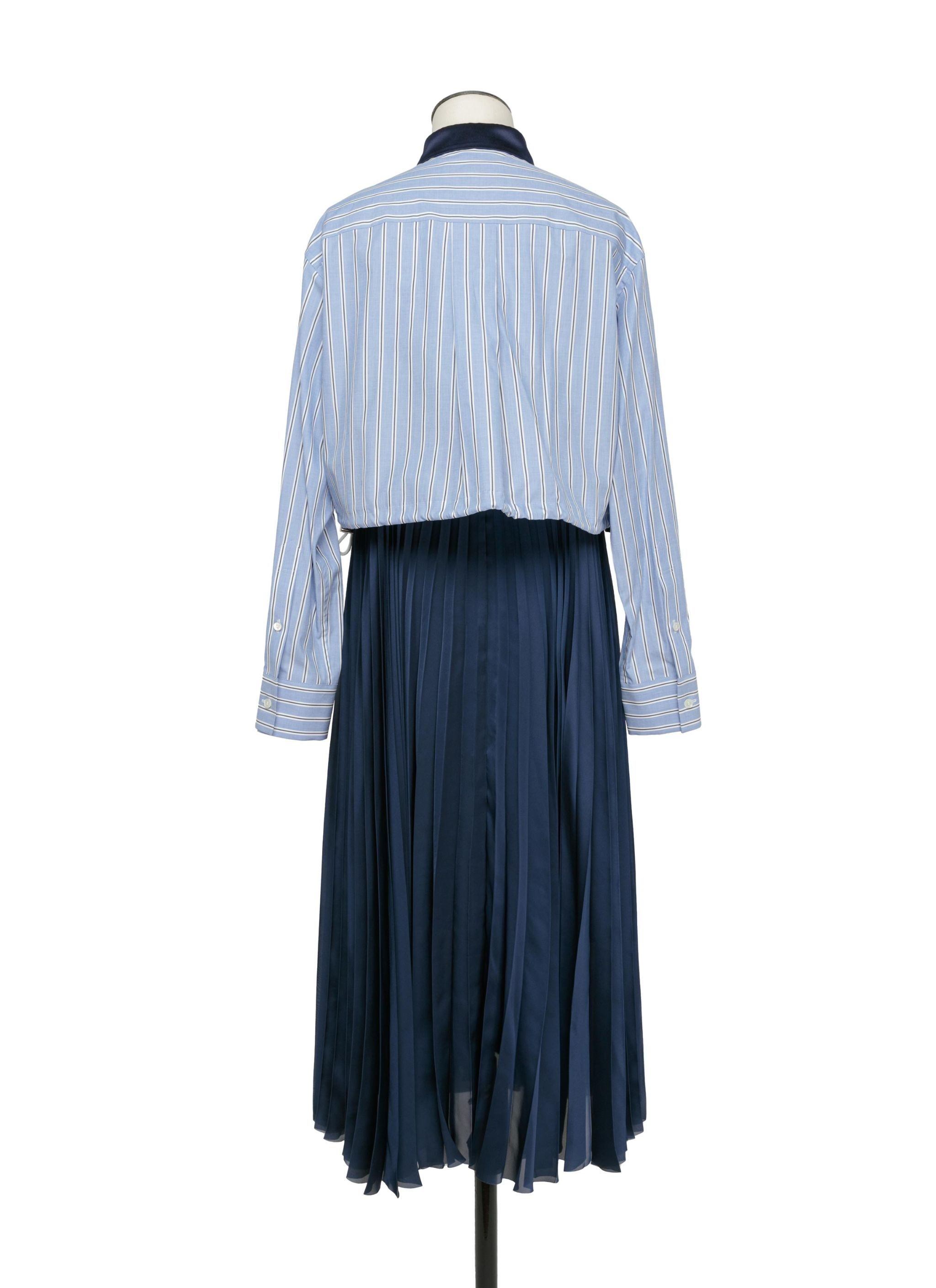 Cotton Poplin x Satin Dress - 3