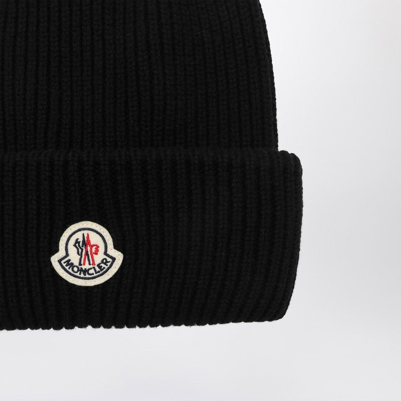 Moncler Black Wool And Cashmere Beanie Men - 2