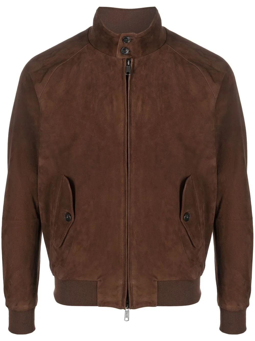 G9 Harrington panelled suede jacket - 1
