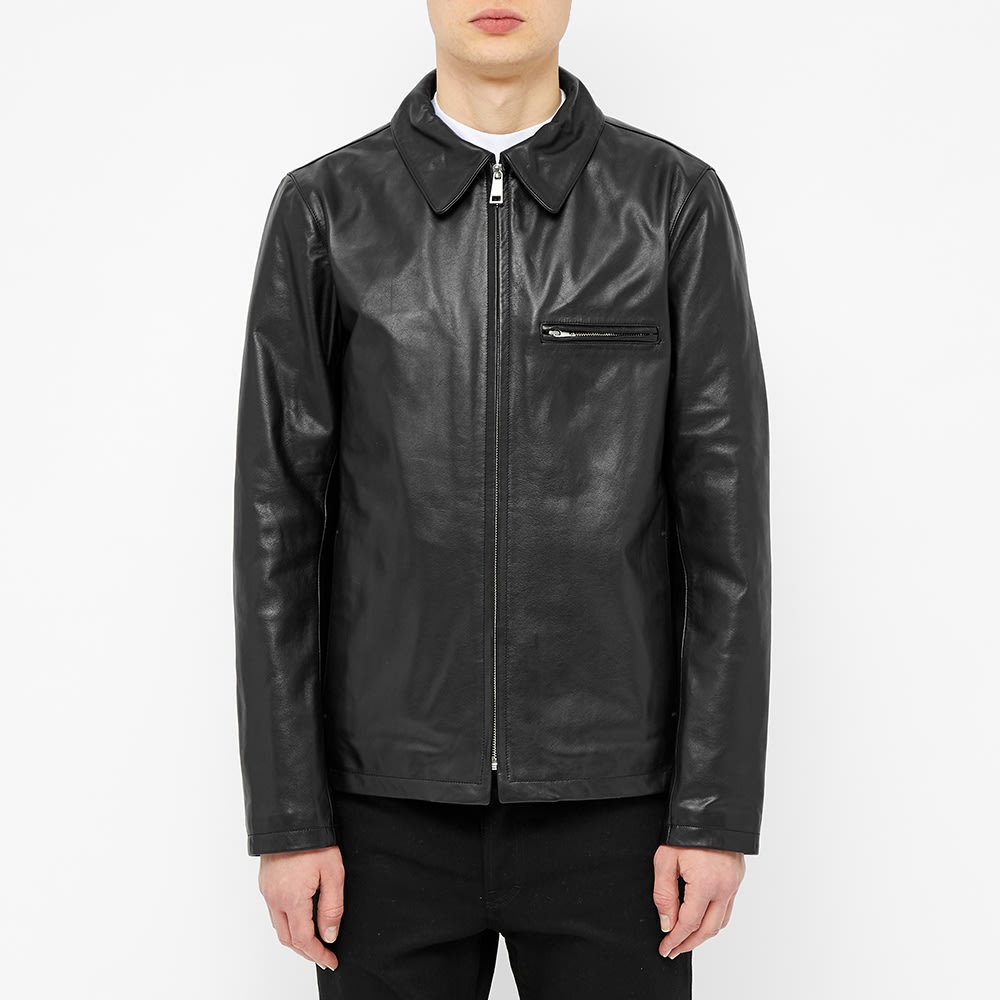 A.P.C. Leather Riders Jacket - 3