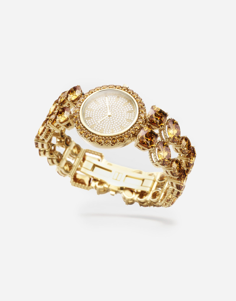 Dolce & Gabbana Rainbow Monochrome Watch 18-carat yellow gold and citrines outlook