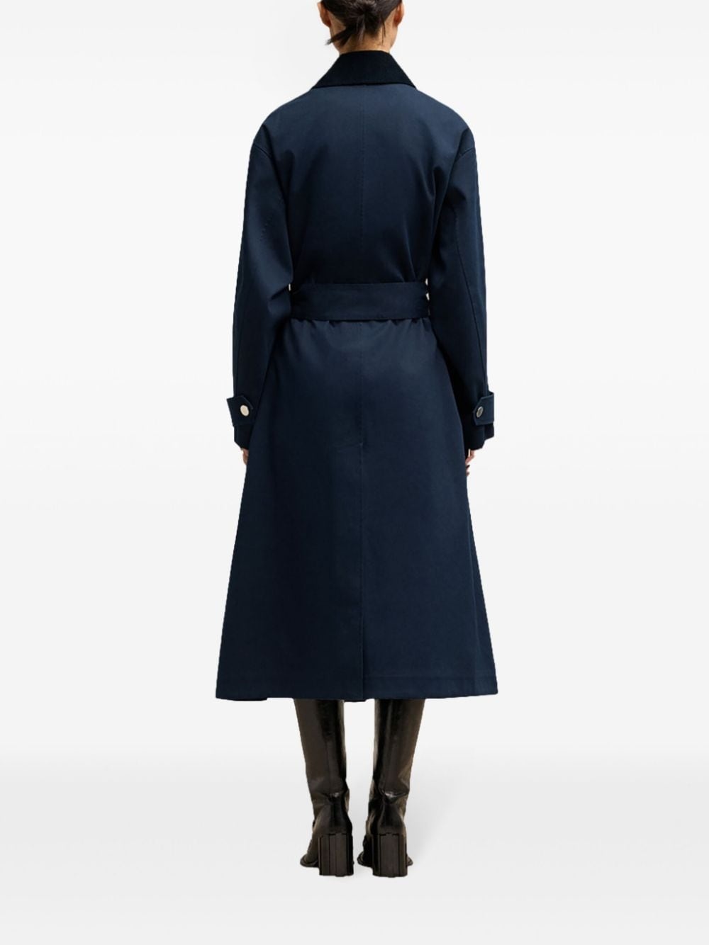 belted cotton trench coat - 5