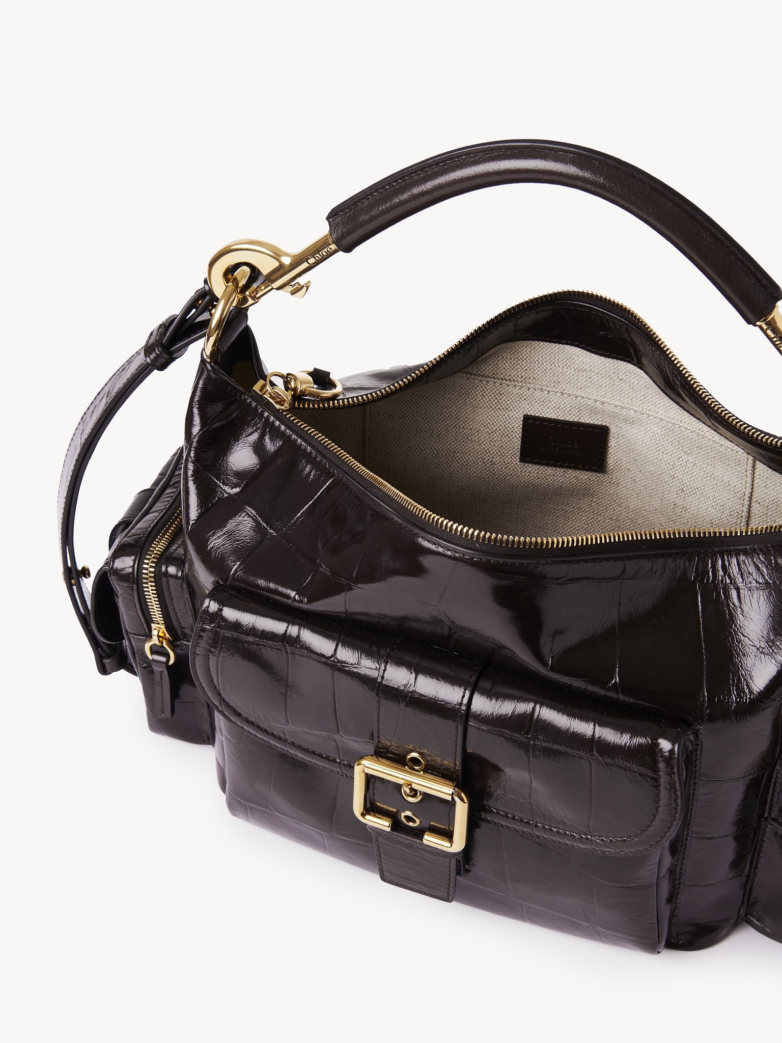 CAMERA BAG IN CROCO-EFFECT LEATHER - 5