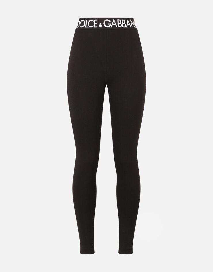 Jersey leggings with branded elastic - 3