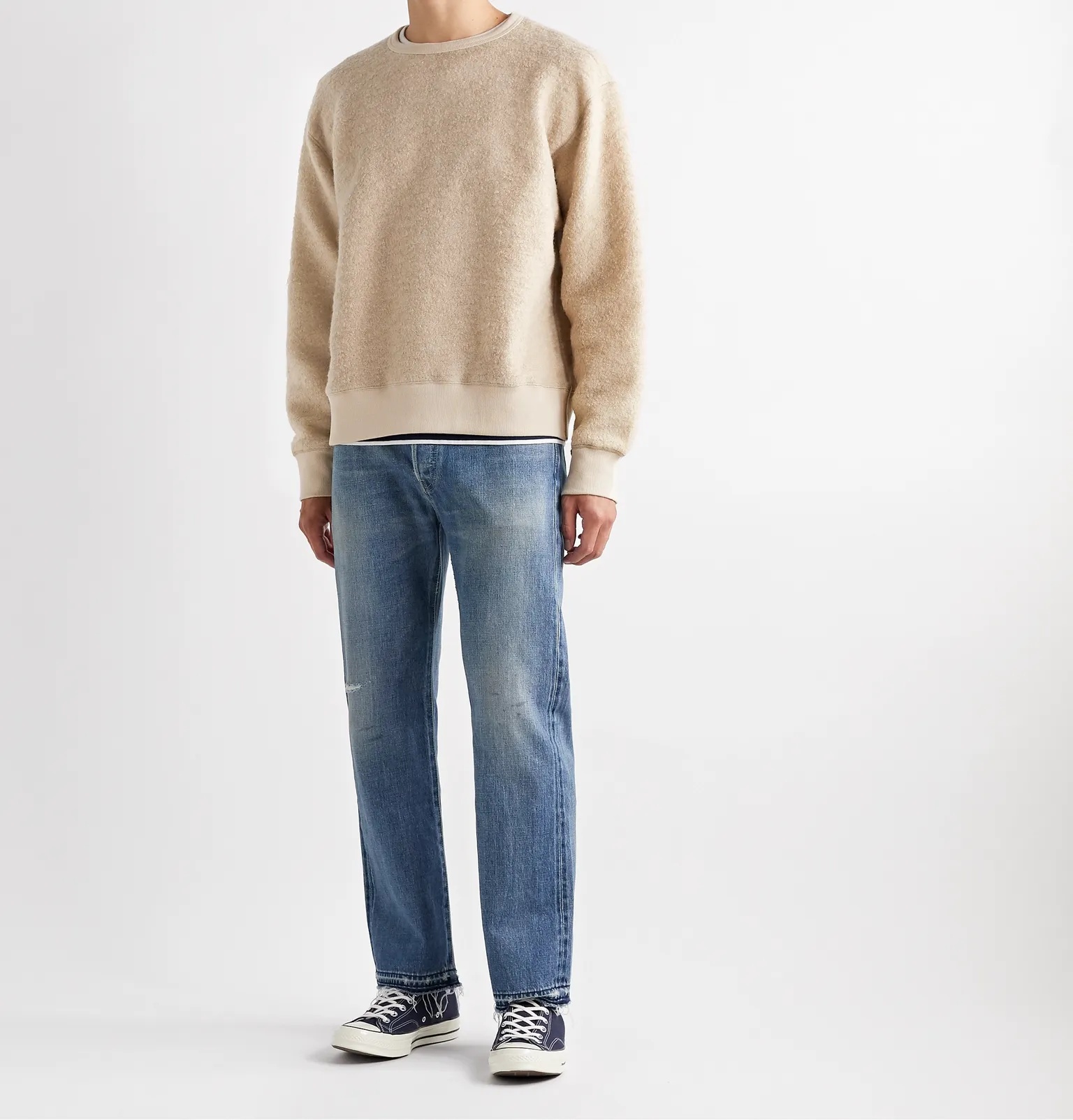 Textured Wool-Blend Sweatshirt - 2