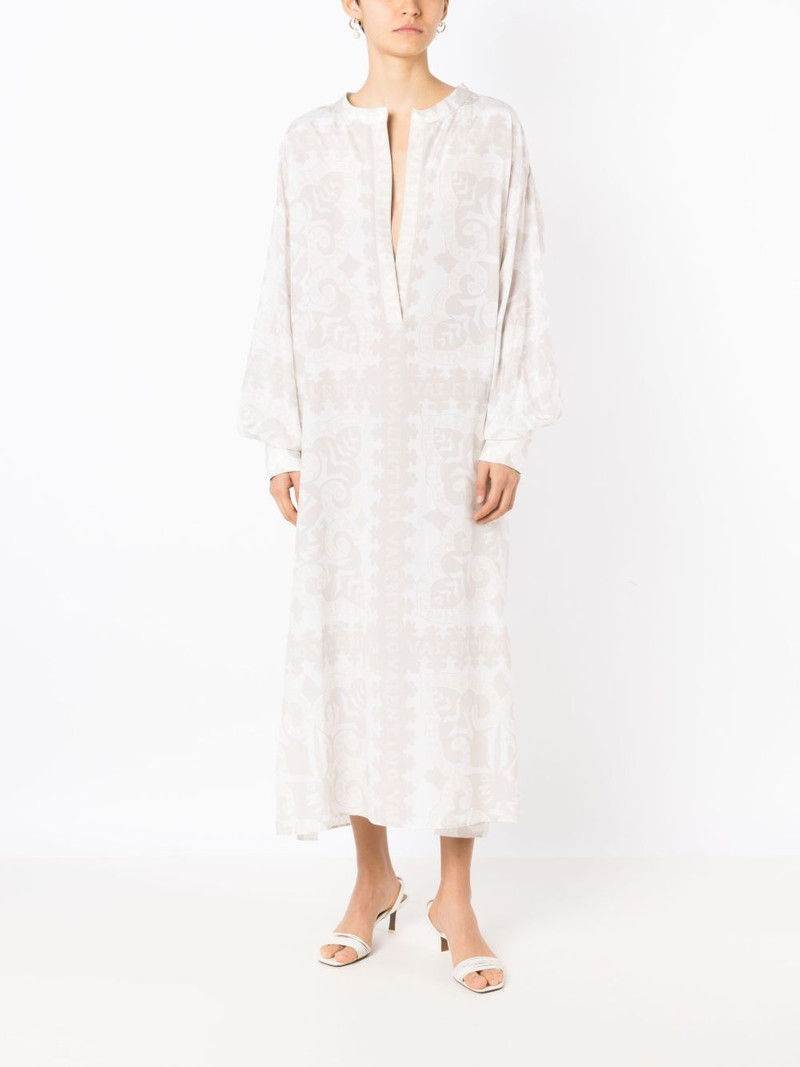 Valentino geometric-print silk-cotton dress outlook