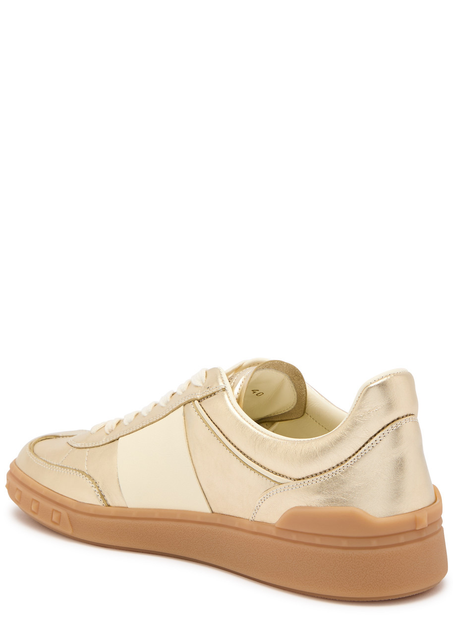 Upvillage panelled metallic leather sneakers - 2