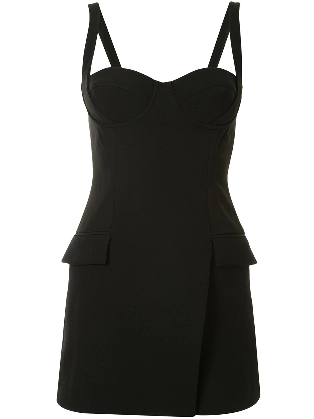 fitted strap bustier mini dress - 1