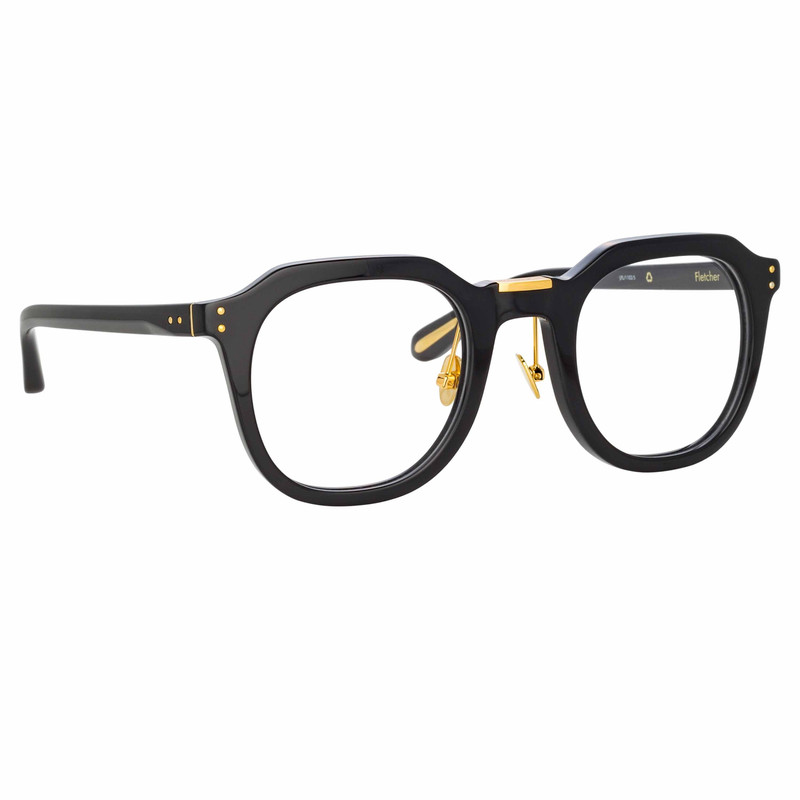 LINDA FARROW THE FLETCHER | OPTICAL ANGULAR FRAME IN BLACK (C5) outlook