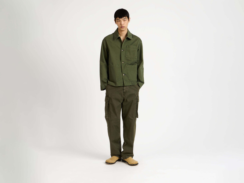 JW Anderson MENS PATCH POCKET JACKET IN WASHED GREEN outlook