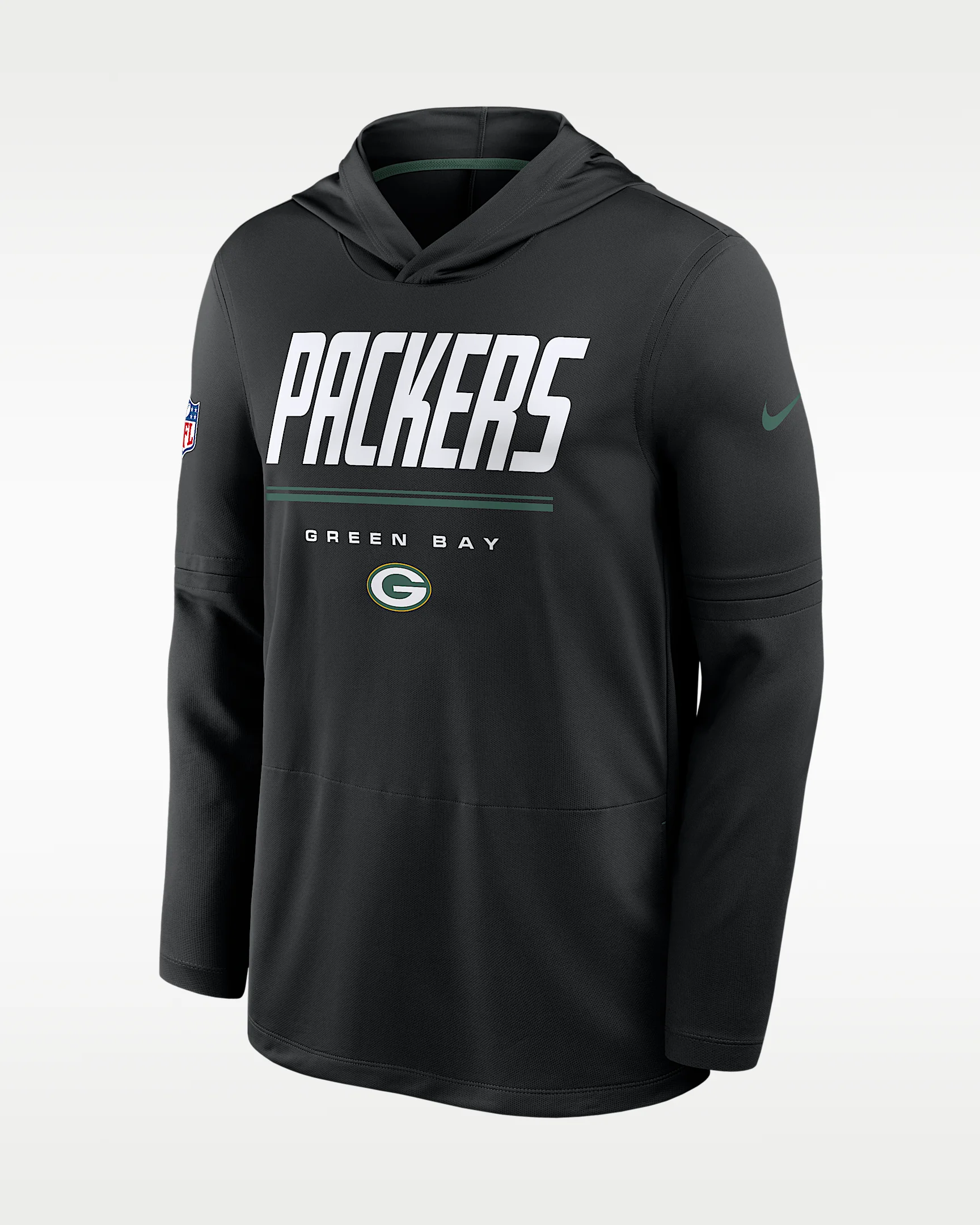 Green Bay Packers Sideline Men's Nike Dri-FIT NFL Long-Sleeve Hooded Top - 1