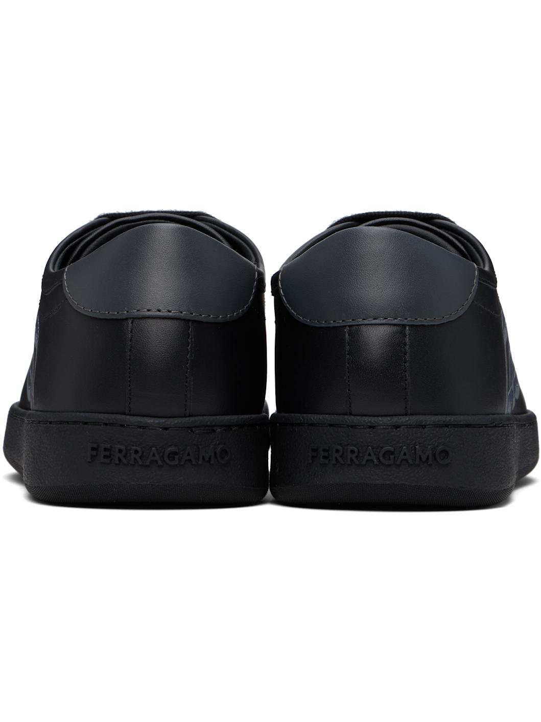 Black Double Gancini Sneakers - 2