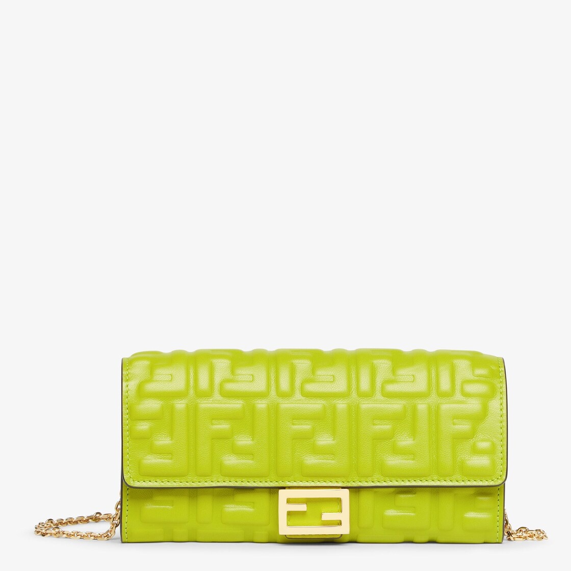 Acid green FF nappa leather wallet - 1