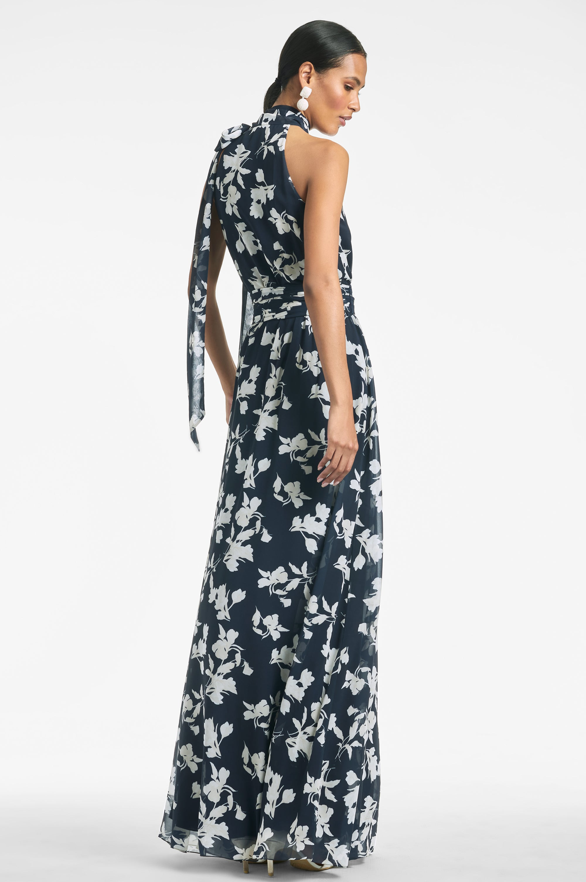Kayla Gown - Navy Venetia Petal - 3