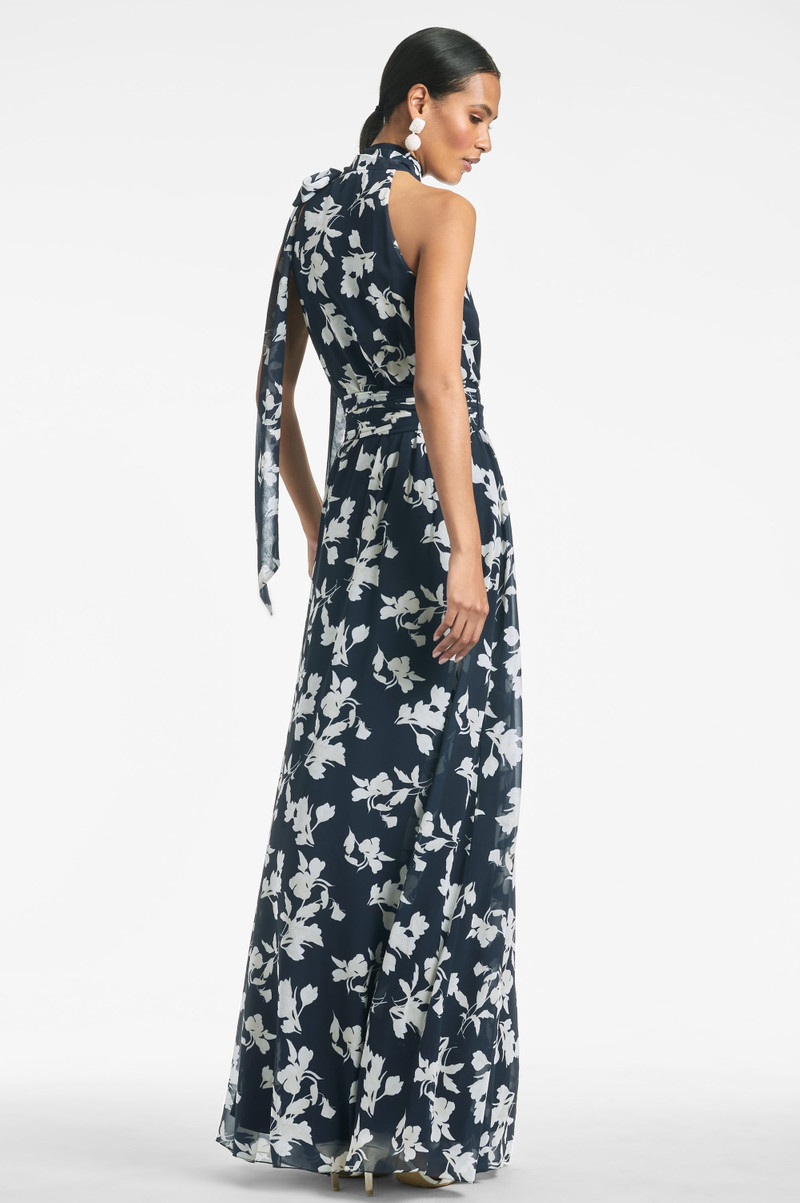 Kayla Gown - Navy Venetia Petal 3
